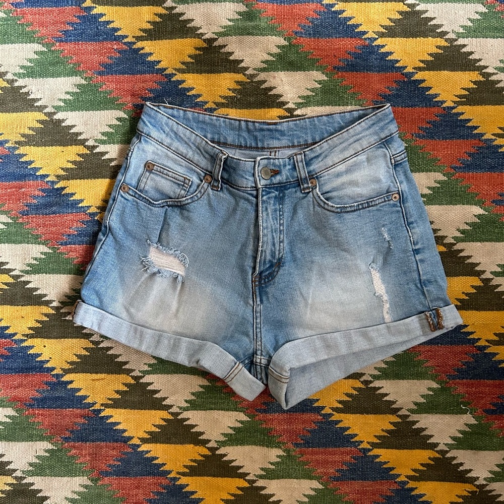 Cheap Monday High Waisted Denim Jean Shorts